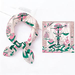 TEMU 1개 모던 도자기 패턴 아트 스퀘어 스카프, 패셔너블 의상 액세서리 - 스퀘어 스카프, 헤드스카프, 신선한 액세서리 - 헤드랩, 비치와 여행용 다용도 스카프, 부드러운 소재, 내구성 있는 헤드스카프, 손세탁 가능한 아트리스틱 헤드랩, 헤어, 허리, 목, 손, 일상 착용용 다목적 액세서리, 캐주얼 아웃팅에 적합, 사계절 패션 선물