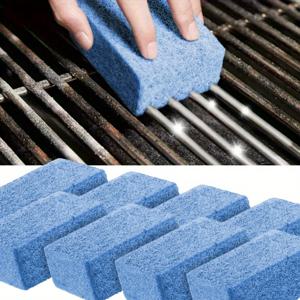 TEMU 8개입 고강도 BBQ 그릴 및 오븐 청소 세트, 브러시리스 스크럽 브러시 포함, 내열성, 야외 조리기구용, 휴대용, BBQ 그릴, 오븐 선반, 캠핑 조리기구용, 내구성 있는 그을음 제거제, 야외용