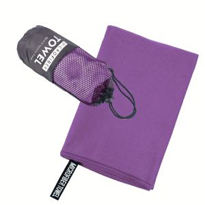 TEMU 여행 및 스포츠를 위해 설계된 싱글 초극세사 타월. 빠른 건조 속도, 부드러움, 가벼운 디자인으로 피트니스, 수영, 요가에 적합하며 휴대용 보관 가방이 함께 제공됩니다.