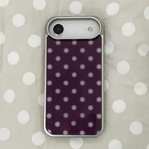 TEMU 휴대폰 케이스 - 아이폰 17 Pro Max, 17 Pro, 17 Air, 16 Pro Max 및 이전 모델용 은색 엣지 풀 스크린 물방울 무늬 폰 케이스. 스타일리시하고 내구성이 뛰어난 하드 백 커버로 선물용으로 완벽합니다.