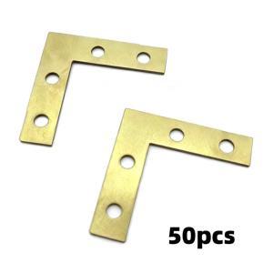 TEMU 20/50개 L자형 코너 브래킷 - 나사 미포함, 헤비듀티 금속 직각 가구 커넥터, 테이블과 의자용 견고한 가구 지지대, 쉬운 설치, 가구 안정화 브래킷 | 세련된 금속 마감 | 내구성 있는 구조