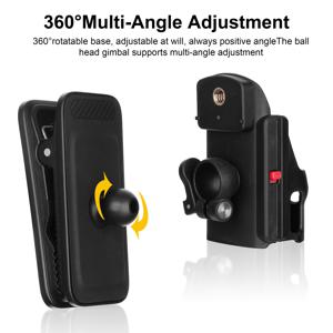 TEMU Minifocus DJI OSMO Pocket 3용 마그네틱 백팩 클립 마운트, 360° 회전 마그네틱 마운트 확장 어댑터, ABS 재질, 콜드 슈 포함, Pocket 3 배터리 핸들용, 백팩, 자전거, 난간, 손잡이 등에 사용 가능