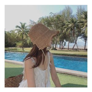 TEMU 프릴 엔 버킷햇 / 벙거지 모자 왕골모자 봄 모자 여름모자 밀짚모자 챙모자 파나마햇 라피아햇 바다