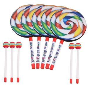 TEMU 다색 플라스틱 핸드 드럼 5개 세트, 색상 코드가 있는 망치 포함 - 학교, 여행용으로 적합, 휴대용 - 초보자, 수업, 파티, 연습용 무료 타악기 - 드럼 세트