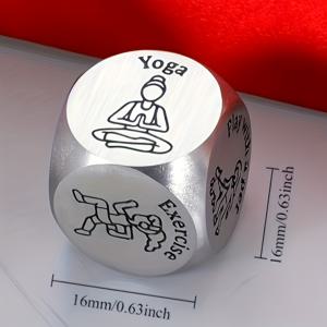 TEMU 릴랙스 명상 주사위 - 불안 완화용 의사 결정 도구, 남성 및 여성용, 요가, 은퇴 선물 및 밸런타인데이에 적합, 14세 이상