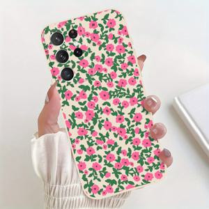 TEMU 갤럭시 S25 S24 S23 S21 FE S22 플러스 울트라 화이트 소프트 쉘 패션 커플 개성 선물용 모바일 폰 케이스 - EF0355