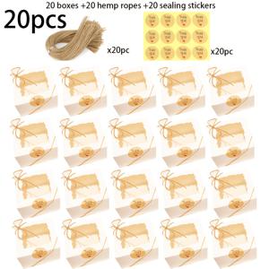 TEMU 12/20개 상자 (로프 및 밀봉 스티커 포함) 창문 포장 상자, 12/20개 상자 및 12/20개 스티커 및 12/20개 로프, 선물 포장, 플립형 뚜껑, 결혼 선물 상자, 생일, 크리스마스, 추수감사절, 발렌타인데이에 적합