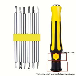 TEMU 자석 비트 크로스 플랫형 스크루드라이버 세트 다기능 정밀 핸드헬드 수리 도구 가정용