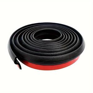 TEMU 10m Z형 자동차 도어 엣지 몰딩 고무 씰 스트립 - 레드 도트 블랙, 내구성 및 방수 기능, 자동차 도어용, 바람 소음 및 물 누수 방지, 추수감사절, 크리스마스 선물용