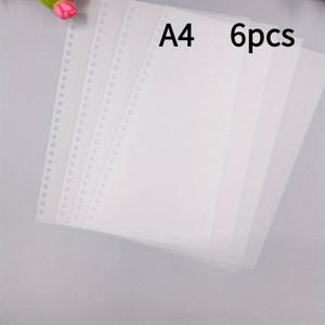 TEMU A4 및 B5 루스리프 바인더용 커버 6개 세트 - 30홀, 26홀, 20홀 리필 포켓 포함, 매트 마감, 다양한 색상