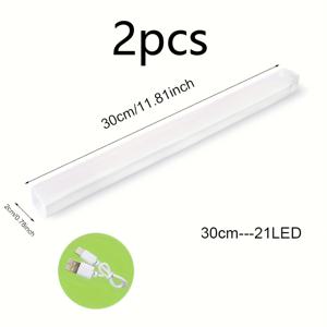 TEMU USB 충전식 LED 인체 감지 무드등 2개 세트 - 설치 불필요, USB 전원, 밝기 조절, 충전식 배터리, 독립형 벽걸이형, 침실 및 복도용