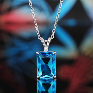 TEMU 캐주얼하고 자연스럽고 우아하며 다재다능하며 기하학적 사각형 바다 파란색 남성용 펜던트는 데일리 파티, 연회, 선물, 주얼리, 추가 장식, 커플 목걸이에 적합합니다.