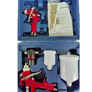 TEMU HVLP 에어 중력 스프레이 페인트 건 세트, 0.8mm, 1.4mm 노즐 및 압력 게이지 포함 자동차 페인트 건 1세트