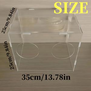 TEMU 1 세트, 샌딩 먼지 방지 상자, 투명 아크릴 보호 커버, 전동 그라인더 먼지 방지 작업 커버, 조각 먼지 수집 웨난 먼지 방지 커버, 재료 추가 투명 먼지 커버 자가 설치