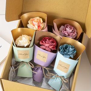 TEMU 5개 세트, 상상력 넘치는 인조 꽃 종이 미니 장미 선물 상자, 발렌타인데이, 생일 파티, 웨딩 장식 및 방 꾸미기에 완벽