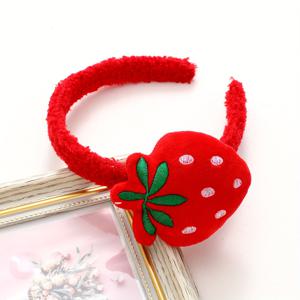 TEMU 새로운 트렌디하고 다재다능한 핸드메이드 레진 컬러풀 오버사이즈 리얼한 딸기 헤어 액세서리 헤어밴드, 신선하고 달콤한 여름 룩에 완벽