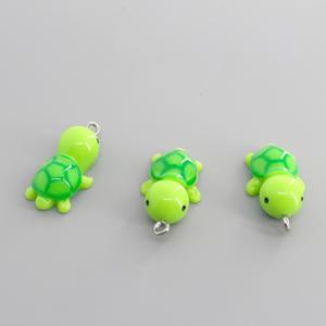 TEMU 10개입 3D 그린 터틀 펜던트 동물 장식 DIY 핸드메이드 목걸이 귀걸이 액세서리