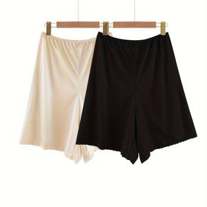 TEMU 투피스/레이스 스티칭 하프 슬립 투명/노출 방지 하프 스커트 팬츠 안전 반바지 스커트 팬츠 안감 스커트 팬츠 베이스 스커트 팬츠 안감 스커트 팬츠