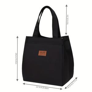 TEMU 심플하고 새로운 패션 런치 쿨러백, 보온 런치 토트백