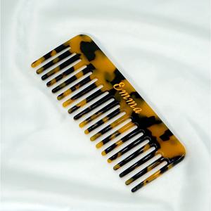 TEMU 1개 맞춤형 개인화 빗, 넓은 이빨 빗, 이니셜 아세테이트 헤어빗, 휴대용 헤어빗, 엉킴 방지 대리석 패턴 헤어빗, 맞춤 이름, 친구 선물 가족 선물 헤어브러시, 신부 들러리 선물