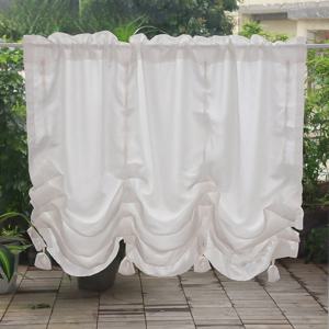 TEMU 황제 왕관 시스루 라이트 럭셔리 프렌치 스타일 커튼, 로마풍 遮光 블라인드, 풀업 커튼, 하프 커튼, 침실 문 커튼, 공간 분할 파티션, 로드 포켓