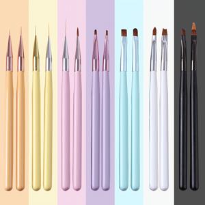 TEMU 14피스 네일 아트 브러쉬 세트 + 아이라이너 & 젤 폴리싱 도구, 네일 디자인 및 익스텐션 젤/아크릴 네일에 적합