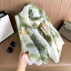 TEMU 2025년 신상 여성 스카프, 가벼운 여름 선물 (엄마와 어르신용), 해변 나들이를 위한 고급 대형 숄