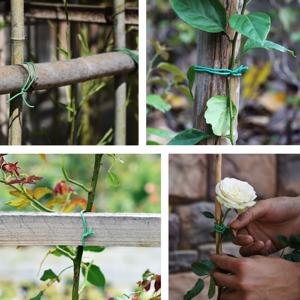 TEMU 정원용 식물 묶음끈 1롤, 유연한 지지줄, 472.44인치, 철사 포함, 덩굴식물, 꽃, 호박, 옥수수 고정, 성장 유도, 덩굴 격자망 꼬기 및 설치용