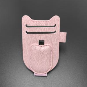 TEMU 아이디어 차량용 바이저 클립 - 안경, 카드 및 필기구를 위한 다용도 자석 홀더, 세련된 고양이 디자인과 높은 품질感