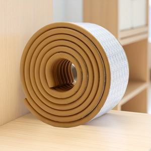 TEMU 16.6 Ft W자형 무접착 설치 초넓은 소프트 고무 충돌 방지 코너 보호대 가구 모서리 보호 스트립 안전 보호 폼 패딩