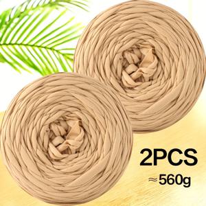 TEMU 2개입 280g 대형 롤 티셔츠 실, 크로셰 및 DIY 직조 가방, 매트, 인형 제작용, 다색 실, 수제 크로셰 프로젝트, 가방, 보관 바구니, 요람, 컵 슬리브 등 공예품, 선물, 웨딩 헤드웨어, 어버이날 선물, 100m/롤