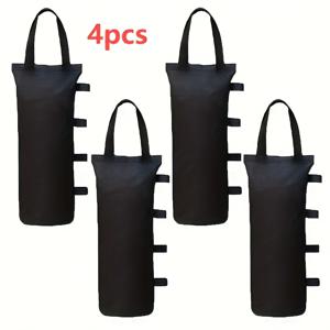 TEMU 4개 대형 팝업 가제보 웨이트 - 50.8kg 용량, 블랙 모래주머니 (모래 미포함), 인스턴트 텐트 및 야외 쉘터 안정성용, 패셔너블 디자인, 내구성 있는 원단 가방