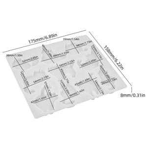 TEMU DIY 레진 실리콘 주얼리 몰드 세트 귀여운 고양이 펜던트 에폭시 몰드 키체인 모양 핸드메이드 석고 공예 홈 데코 소품 만들기 재료