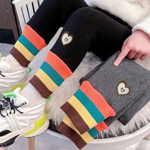 TEMU 2개 여아용 레깅스, 신상 봄/가을 패션 긴 바지, 스타일리시 아우터웨어, 아기 여아용 따뜻한 바지