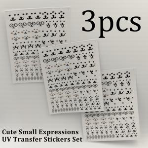 TEMU 3개 귀여운 곰돌이 UV 전사 스티커 세트 - 가구, 보관 상자 & 유리 장식용 클리어 접착 라벨 | & 스크래치 방지 디자인, 매끄러운 표면용 공예 데칼, 홈 정리 액센트