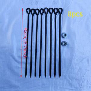 TEMU 내구성 강화 방청 코팅 철제 페그 - 바람에 강한 두꺼운 야외 스테이크, 날카로운 뾰족한 끝과 넓은 베이스로 텐트, 차양, 온실, 애완동물 울타리용 - 모든 날씨에서 안정적, 눈과 바람에 강함, 쉬운 설치 (흙, 모래, 눈에 이상적) - 내구성 있는 강화 앵커 - 장기간 사용을 위한 방청 코팅 다용도 안전 고정 스테이크 세트