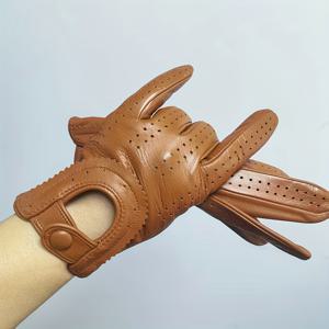 TEMU 여성을 위한 정품 첫 레이어 양피 장갑 한 쌍, 따뜻함과 통기성을 위해 디자인되었으며, 야외 사이클링 및 스포츠에 적합한 펌프가 특징이며, 얇은 단층 가죽으로 제작되었습니다.