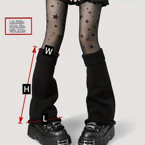 TEMU 중목 플레어형 활용도 높은 양말 커프스, 서브컬처 일본 스타일 JK 교복 스타일 슬라우치 양말 여성용, 가을/겨울용 도톰한 해골과 거미 무늬 다리 라인 교정 양말