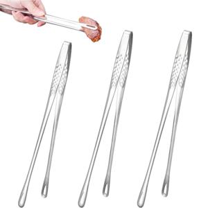 TEMU 스테인리스 스틸 주방 집게, 식기세척기 안전 바베큐 집게, 그릴링, , 베이킹용 (27cm x 2 + 23cm x 1), 스파게티, 바베큐, 디저트, 샐러드에 이상적