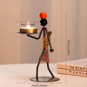 TEMU 남성용 북유럽 스타일 캔들 홀더, 4가지 스타일 선택 가능, 창의적인 단조 빈티지 장식품, 부활절, 어머니의 날, 파티, 커피숍, 바 장식용, 홈스테이 식탁에서 아늑한 분위기를 연출하는 데 탁월한 아이템, 라이트 럭셔리 웨딩 사진 소품