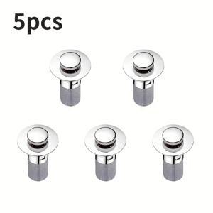 TEMU 304 스테인리스 스틸 메쉬 필터가 있는 5개 팩 스테인리스 스틸 팝업 싱크대 배수구 스토퍼 - 헤비듀티 머리카락 및 냄새 차단 디자인, 쉬운 설치, 욕실 및 주방 싱크대 배수구 커버, 싱크대 배수구 커버, 욕조 배수구 커버