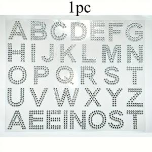 TEMU 1개 34개 영어 알파벳 라인스톤 스티커 글자 장식 추가