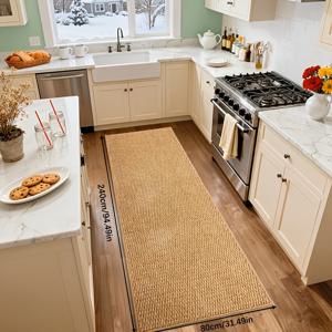 TEMU 빈티지 브라운 파인애플 링 러너 러그 1개 - 모던 파인애플 패턴 매트, 침실, 거실, 발코니, 파티오, 현관, 침실 입구, 실내 주방, 욕실, 복도 장식 도어매트, 봄 여름 시즌용