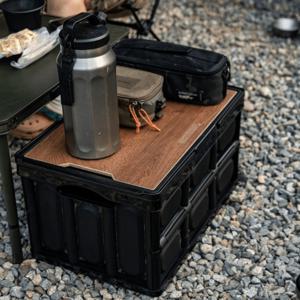 TEMU 원스위크라이프 캠핑 손잡이 접이식 폴딩 박스 검은색추석 선물, 크리스마스 선물, 할로윈 선물