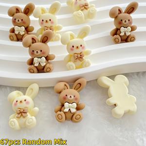 TEMU 67개/27개입 고품질 고급 패션 토끼 레진 장식 비즈 | 주얼리, 헤어 장식, 헤어 클립, 휴대폰 케이스, 신발 장식, 스크랩북, 공예 장식, 수공예 용품에 적합