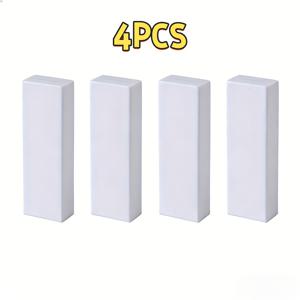 TEMU 4개입 신발 광택 지우개 - 무수분 인조 가죽 및 스니커즈 청소 도구, 밝기 향상 및 얼룩 제거, 부츠 및 의류에 적합