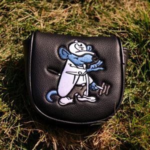 TEMU 1개 DF3 골프 퍼터 헤드커버 - 자석 잠금, 스크래치 방지 PU 커버, 쿠션 층 및 정밀 핏, 자수 디자인 - 퍼터 기어 액세서리 (골퍼를 위한 휴일 선물)