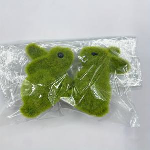 TEMU 부활절 토끼 장식품 2개 세트, 클래식 정원 장식 10cm(3.9인치), 미니 토끼 화분 장식, 초록색 부활절 토끼 조각상, 야외 이끼 조각품, 휴일 정원 안뜰 가정 파티 장식, 봄 야외 장식, 식물 애호가 장식품