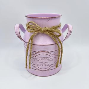 TEMU 1개 빈티지 메탈 우유통 꽃병 | 