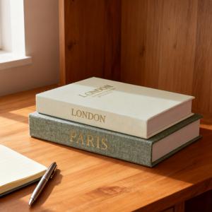 TEMU 2개 세트 리얼리스틱 플립 도어 북박스 - 시뮬레이션 북 포함, 그린 & 리넨 커버, 힌지 도어로 숨겨진 수납 - 모던 클래식 홈 테이블, 선반, 벽난로 장식 - 크리스마스, 부활절, 추수감사절 장식 - QIWSUDFBW 브랜드